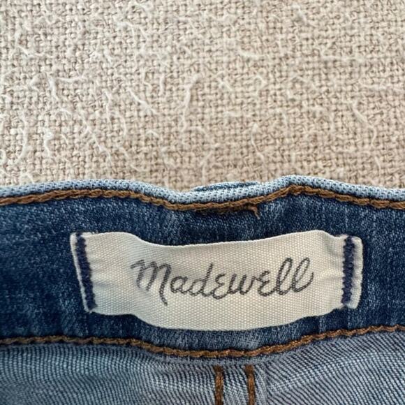 Madewell Womens High Rise Denim Shorts Size 27 Blue Jeans Button Fly Boho Preppy - Picture 2 of 11